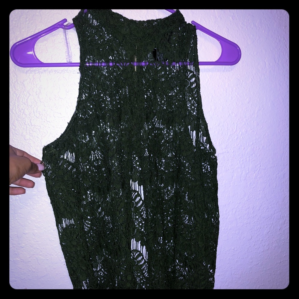 Forest green blouse